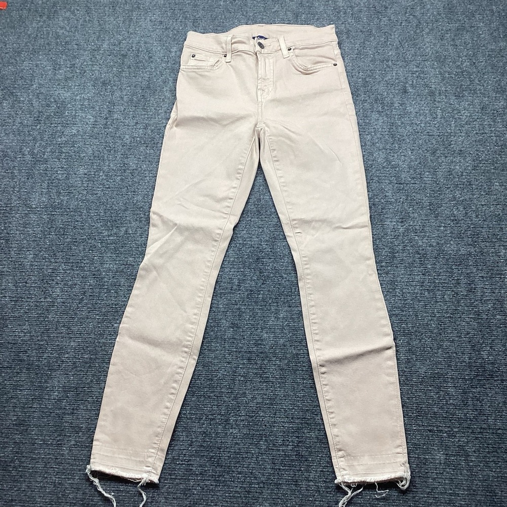 Splendid Skinny Jeans 25 Blush Pastel Pink Frayed Hem Soft Modal Blend Crop